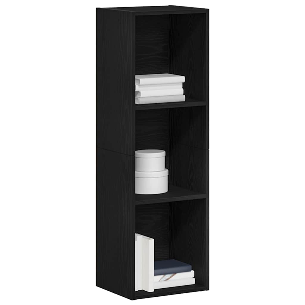 bogreol 36x30x114 cm konstrueret træ sort-eg