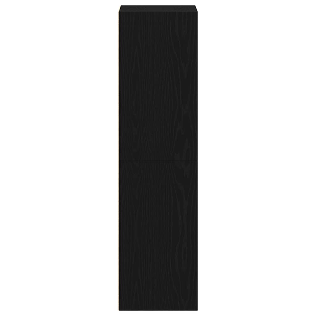 bogreol 36x30x114 cm konstrueret træ sort-eg