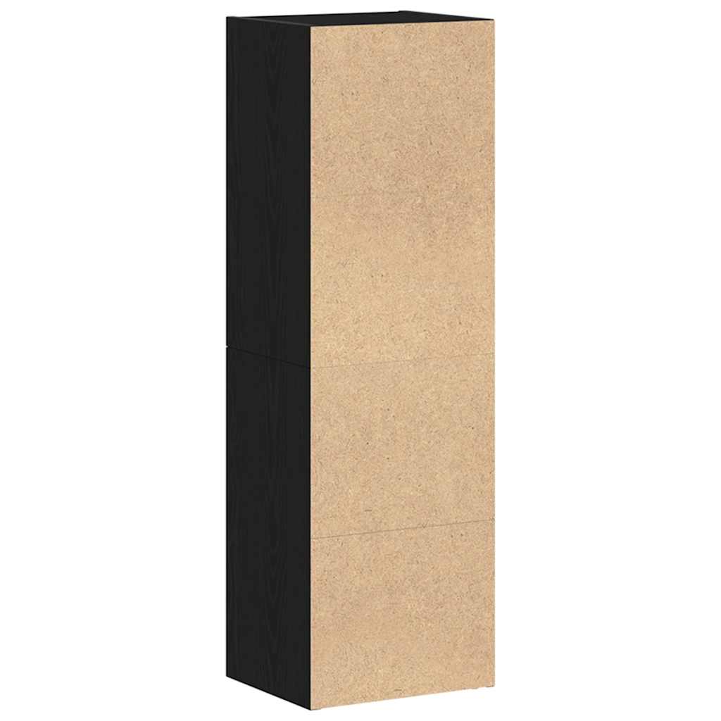 bogreol 36x30x114 cm konstrueret træ sort-eg