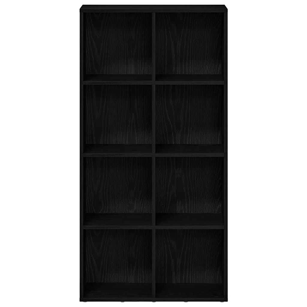bogreol 66x30x130 cm konstrueret træ sort egetræsfarve