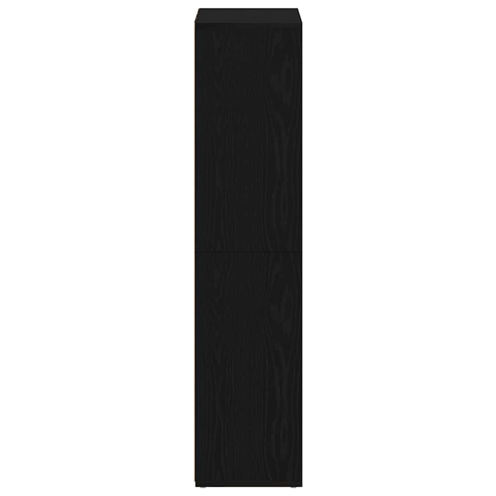 bogreol 66x30x130 cm konstrueret træ sort egetræsfarve