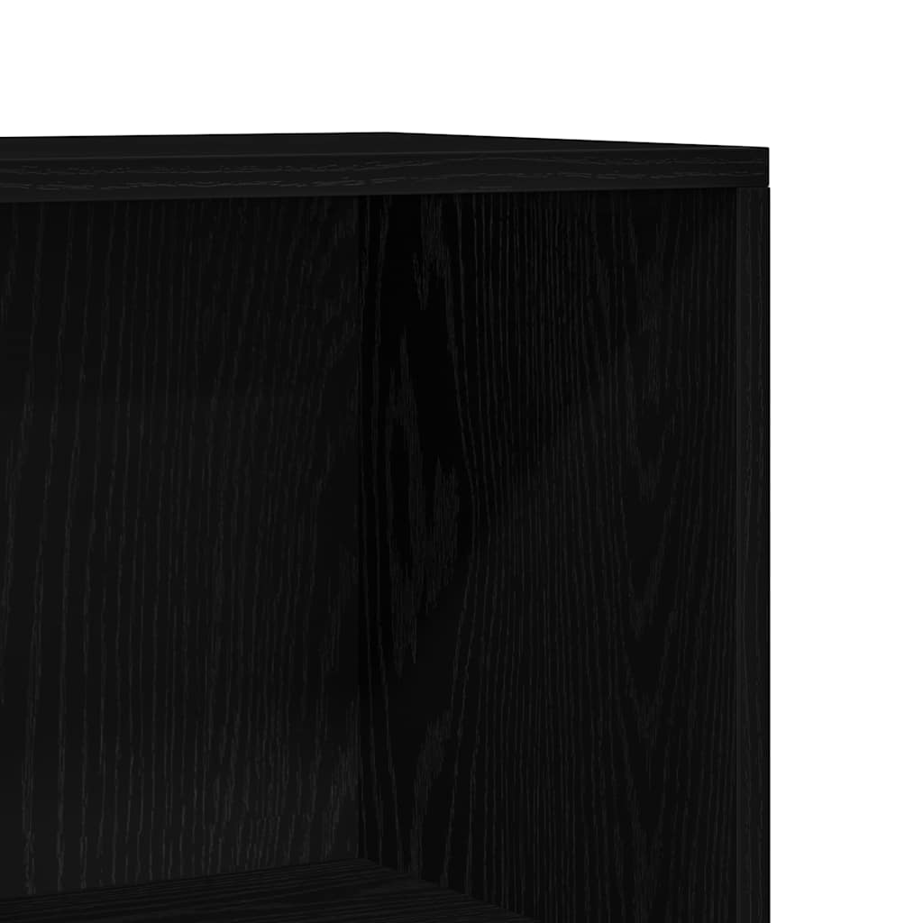 bogreol 66x30x130 cm konstrueret træ sort egetræsfarve