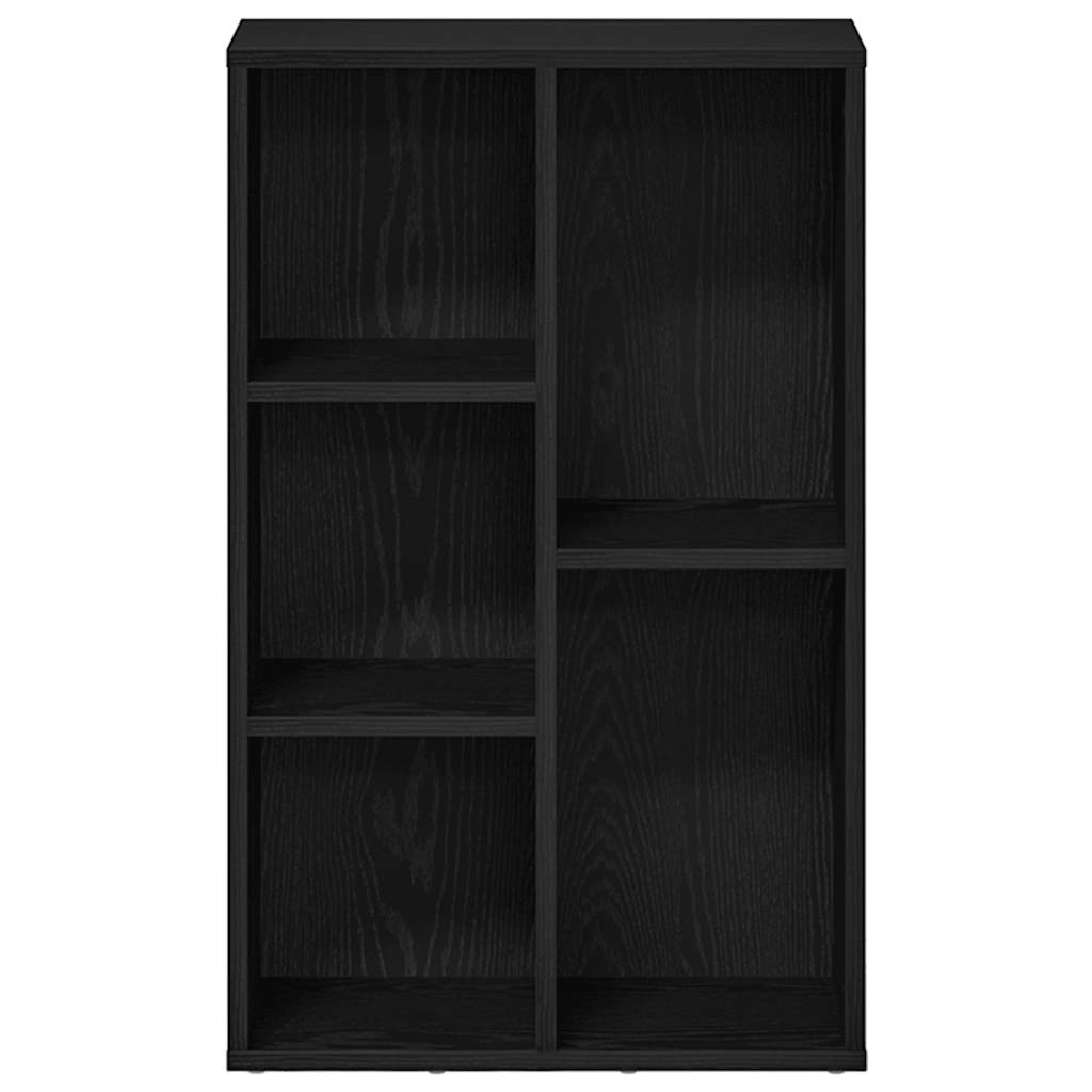 bogreol 50x25x80 cm konstrueret træ sort-eg