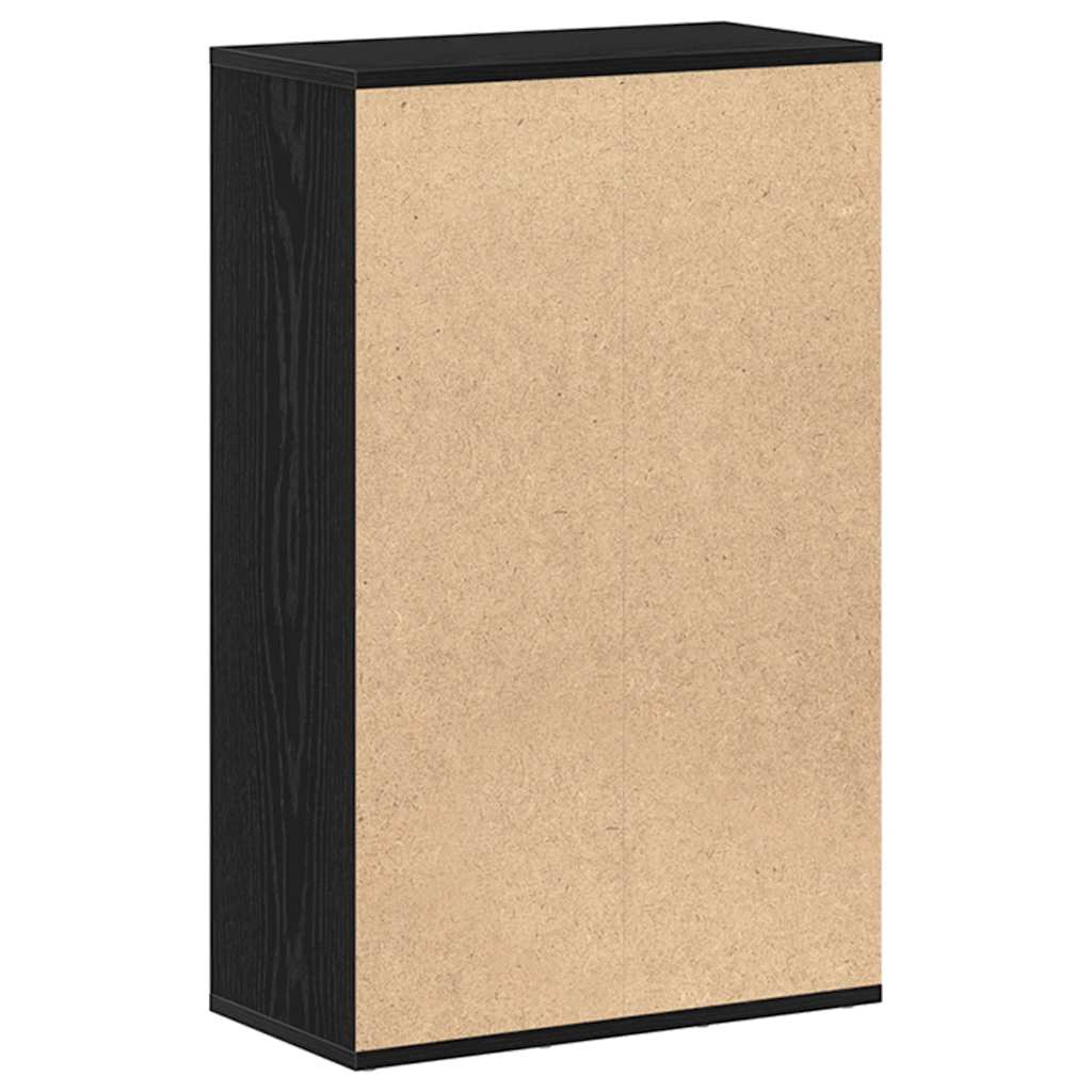 bogreol 50x25x80 cm konstrueret træ sort-eg