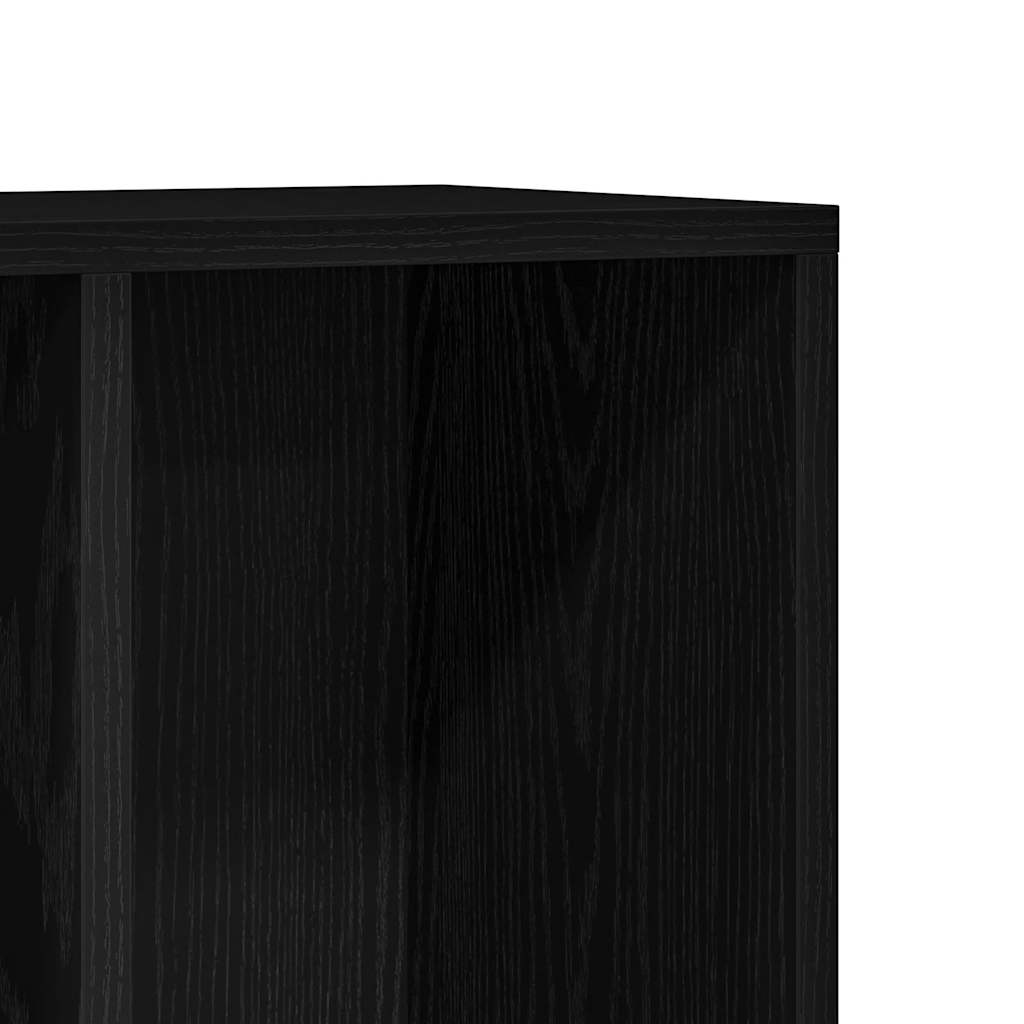 bogreol 50x25x80 cm konstrueret træ sort-eg