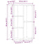 bogreol 50x25x80 cm konstrueret træ sort-eg