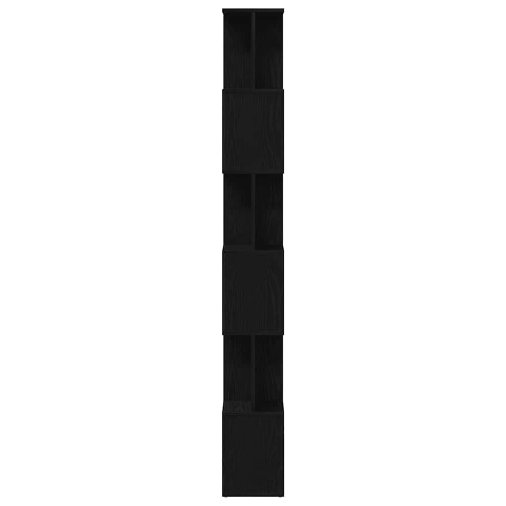 bogreol 80x24x190,5 cm konstrueret træ sort-eg