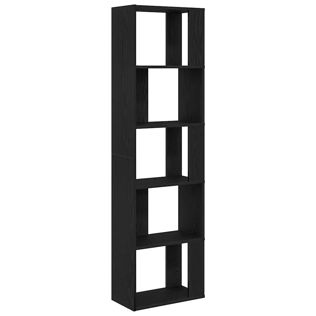 bogreol/rumdeler 45x24x159 cm konstrueret træ sort-eg