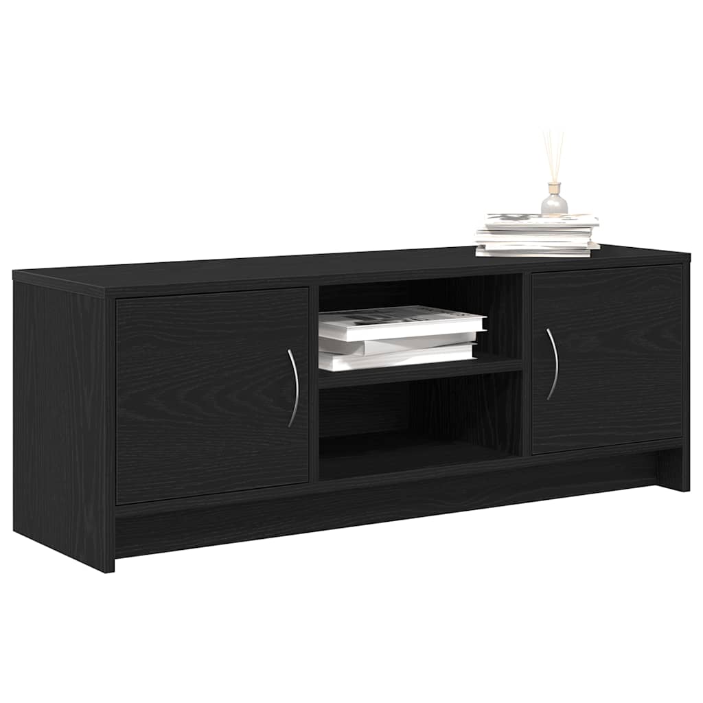tv-bord 102x30x37,5 cm konstrueret træ sort egetræsfarve