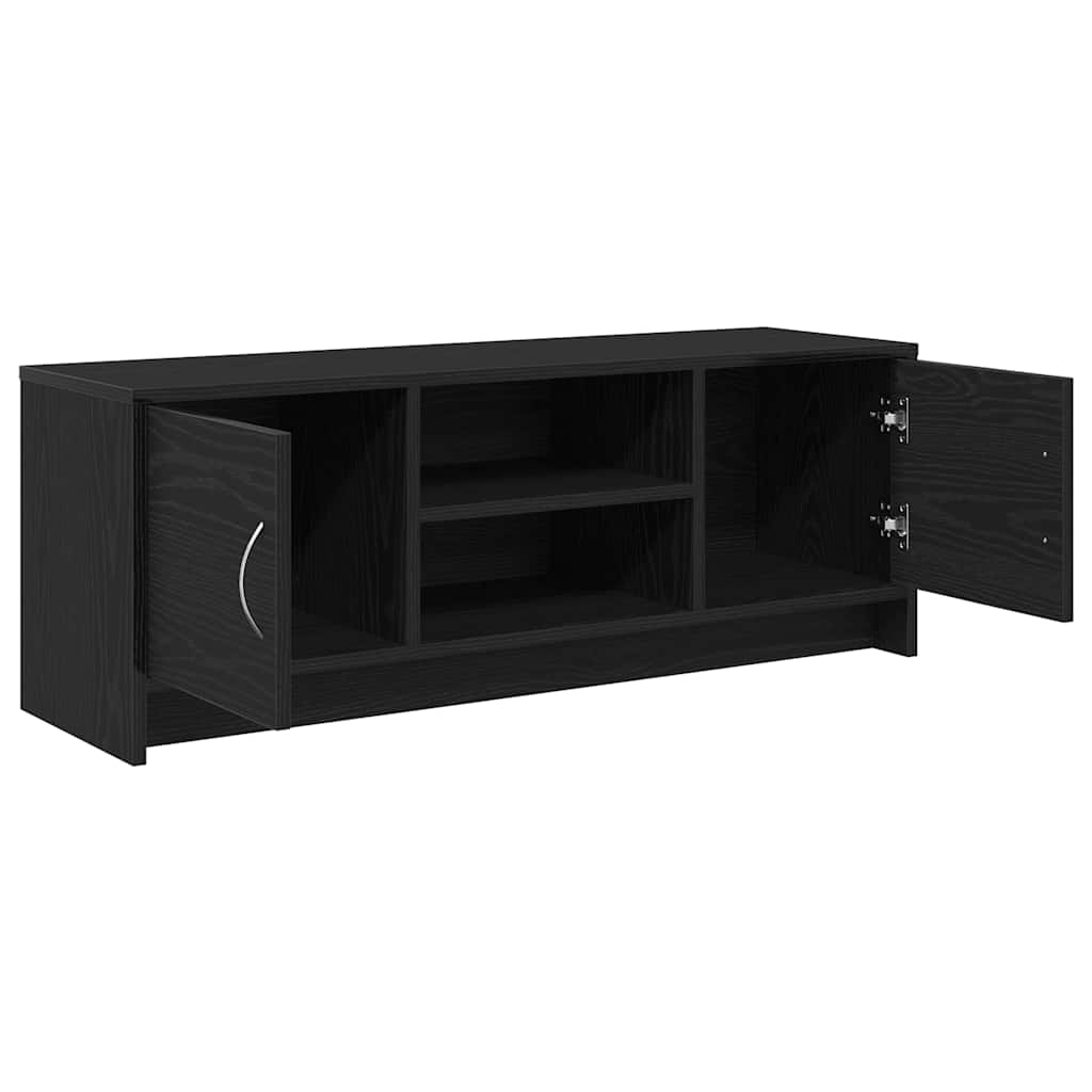 tv-bord 102x30x37,5 cm konstrueret træ sort egetræsfarve