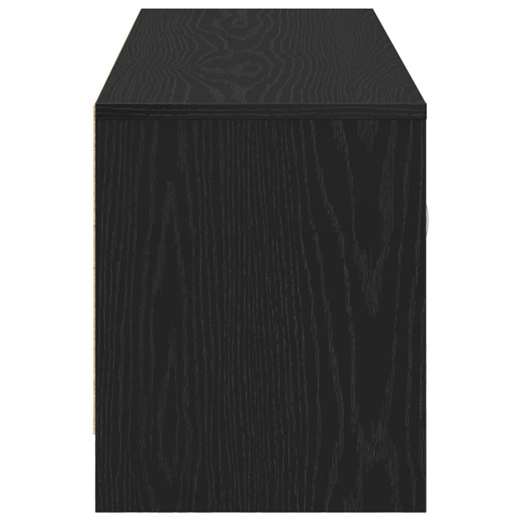 tv-bord 102x30x37,5 cm konstrueret træ sort egetræsfarve