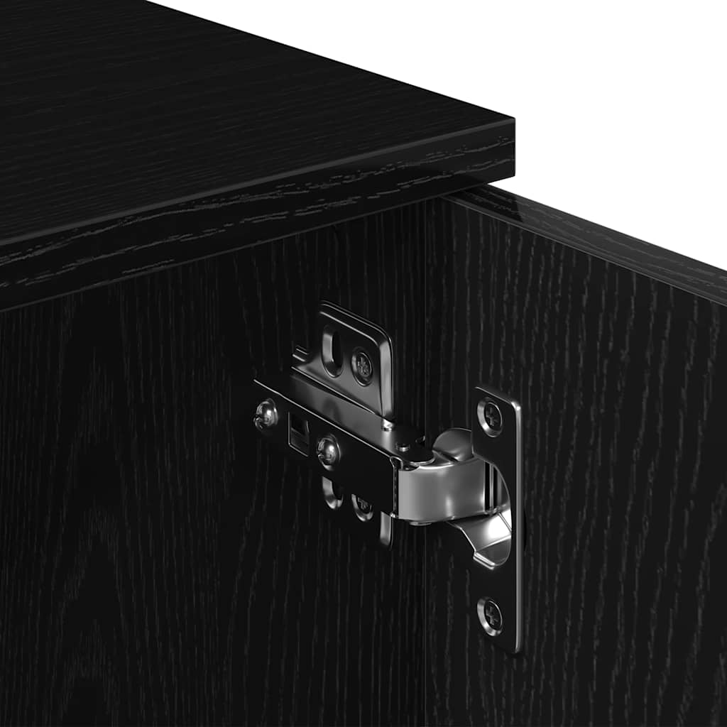 tv-bord 102x30x37,5 cm konstrueret træ sort egetræsfarve