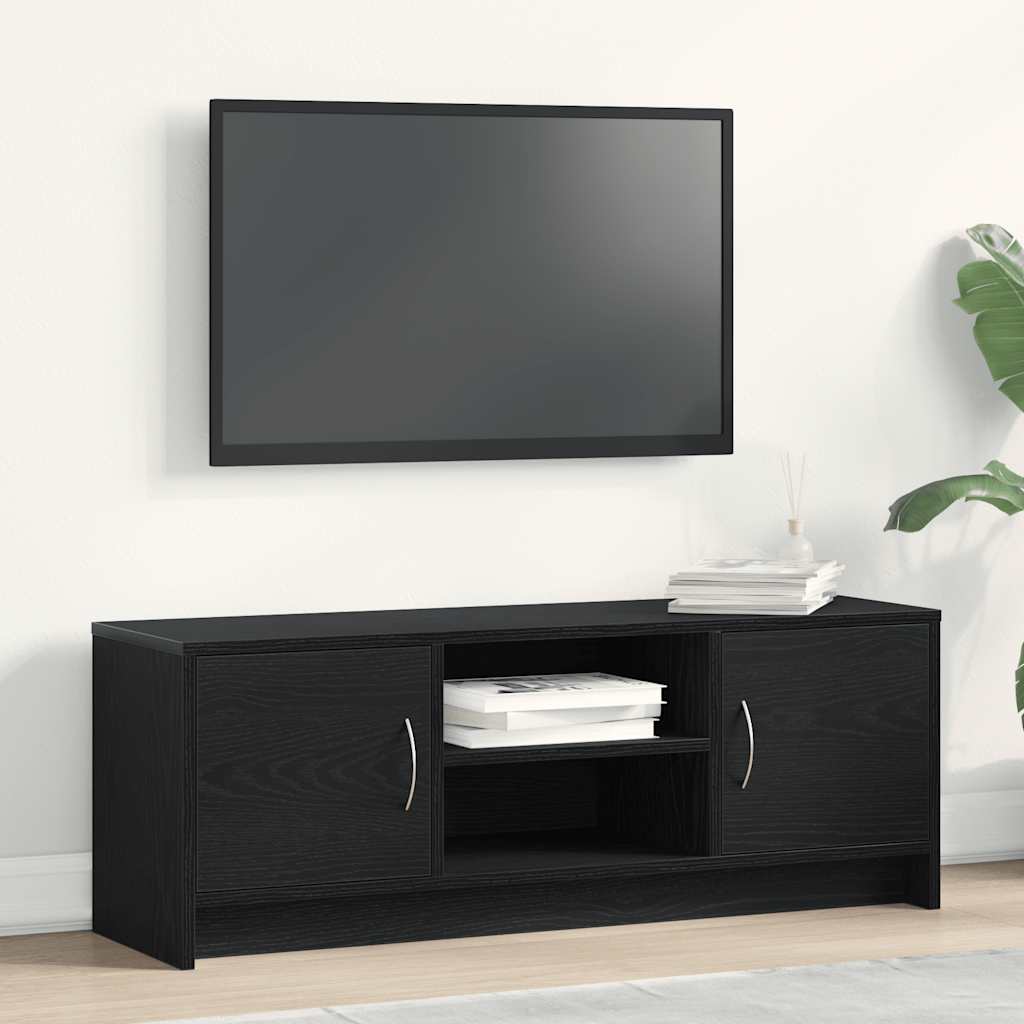 tv-bord 102x30x37,5 cm konstrueret træ sort egetræsfarve