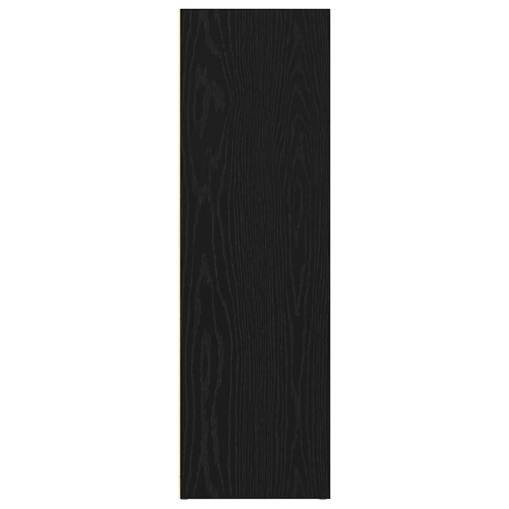 bogskab 66x30x98 cm konstrueret træ sort egetræsfarve