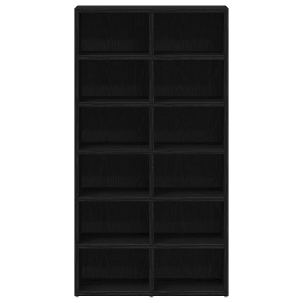 skoreol 54x34x100,5 cm konstrueret træ sort egetræsfarve