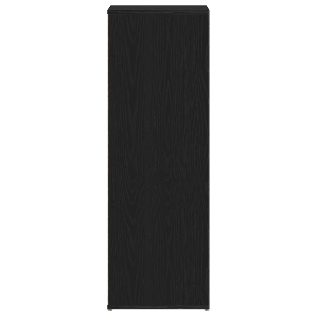 skoreol 54x34x100,5 cm konstrueret træ sort egetræsfarve