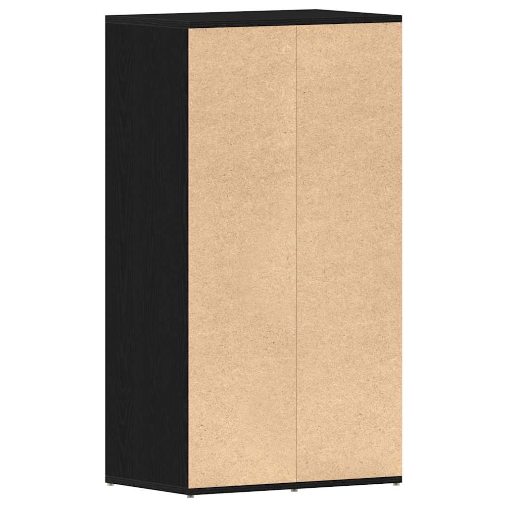 skoreol 54x34x100,5 cm konstrueret træ sort egetræsfarve