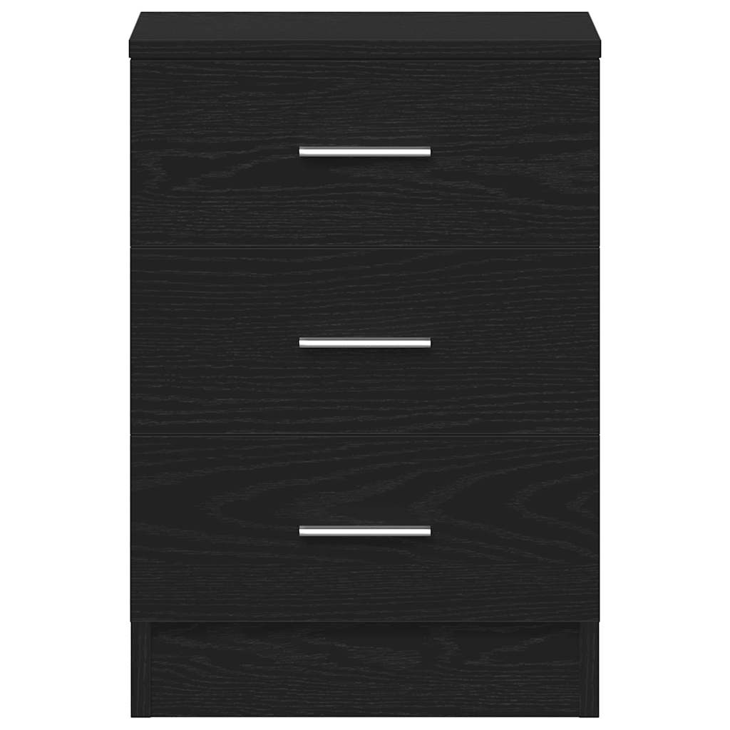 sengeborde 2 stk. sort eg 38x35x55 cm konstrueret træ