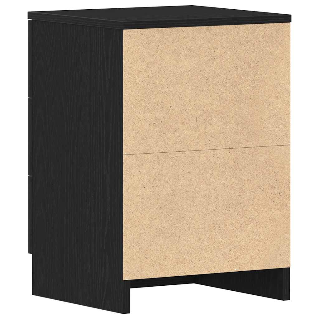 sengeborde 2 stk. sort eg 38x35x55 cm konstrueret træ