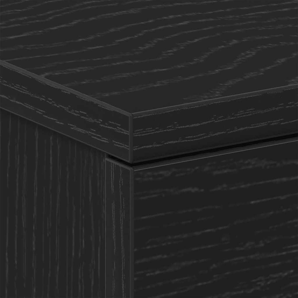 sengeborde 2 stk. sort eg 38x35x55 cm konstrueret træ