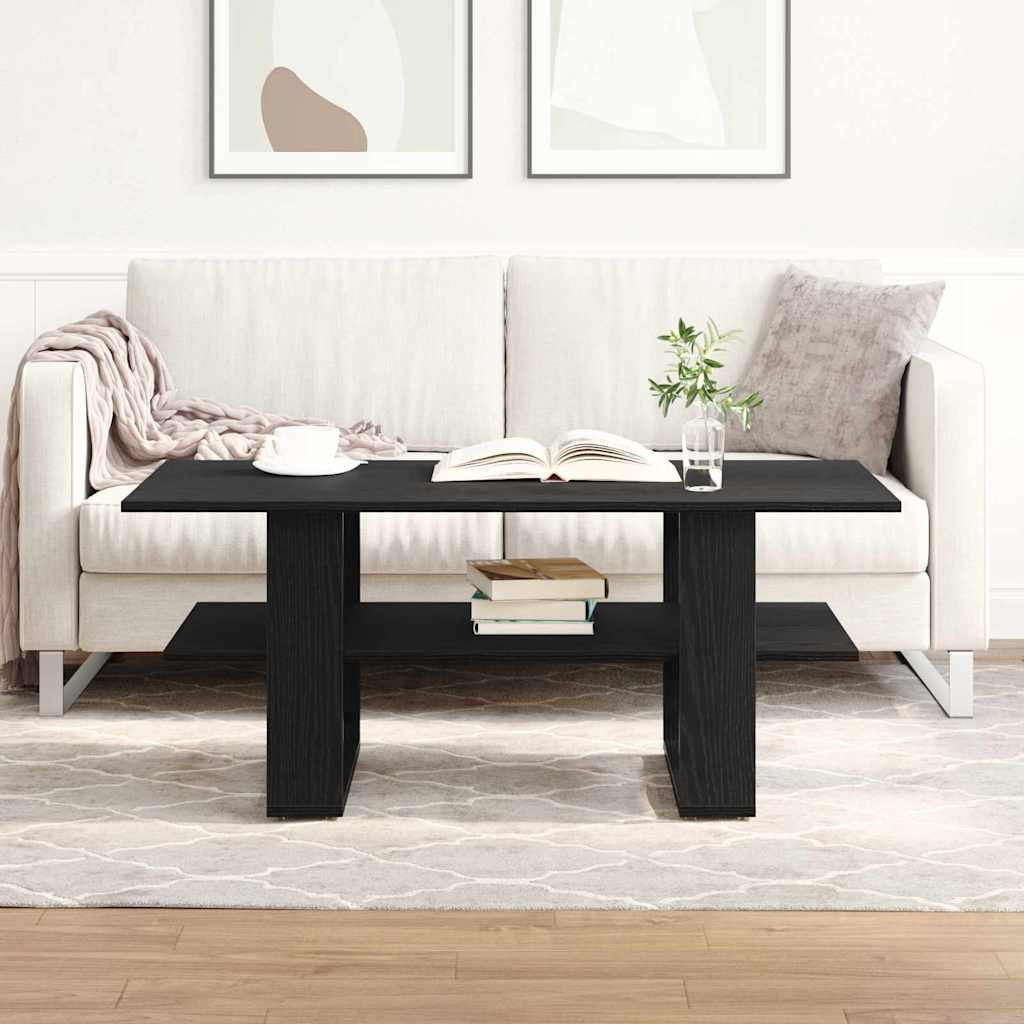 Sofabord Sort eg 102 x 55 x 42 cm Konstrueret træ