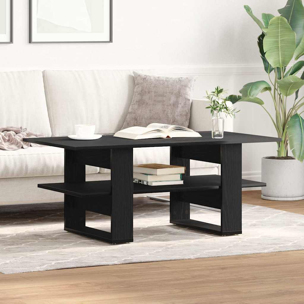 Sofabord Sort eg 102 x 55 x 42 cm Konstrueret træ