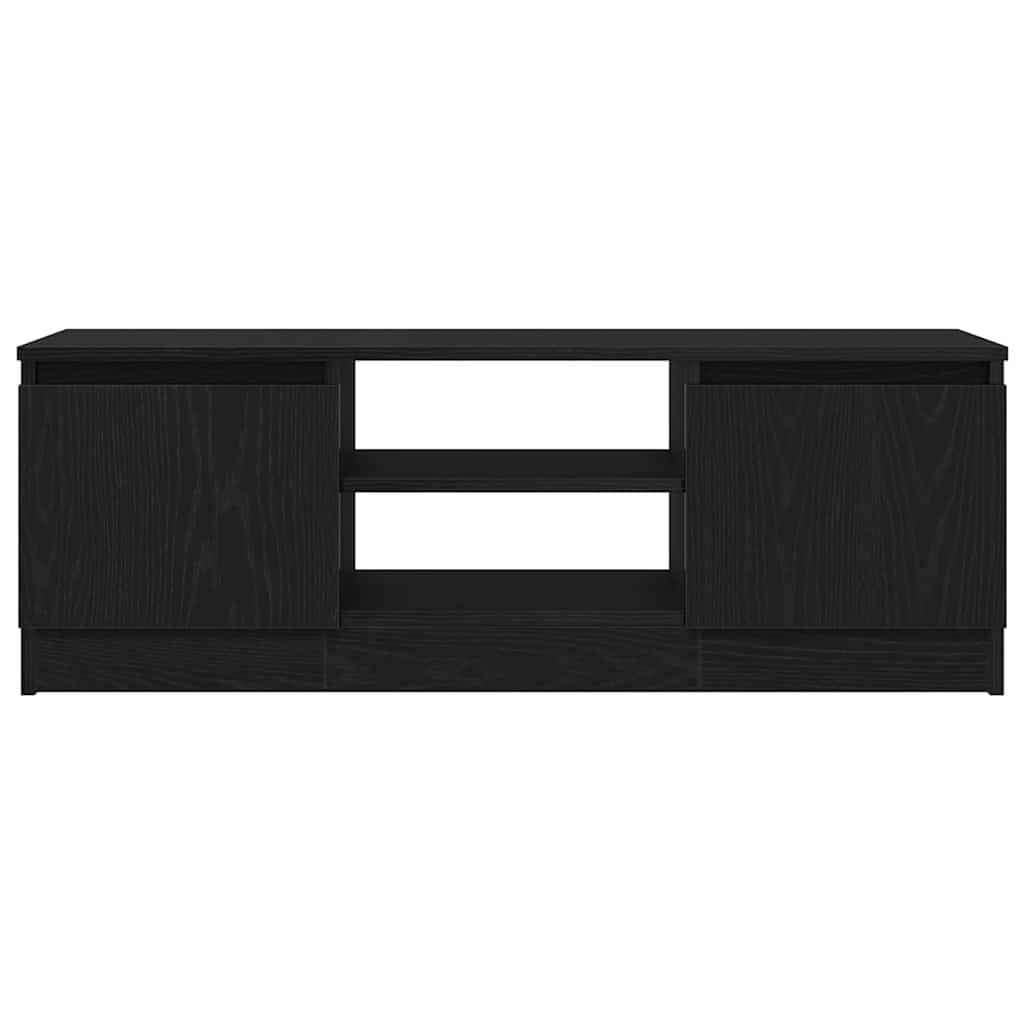 tv-bord 102x30x36 cm konstrueret træ sort egetræsfarve