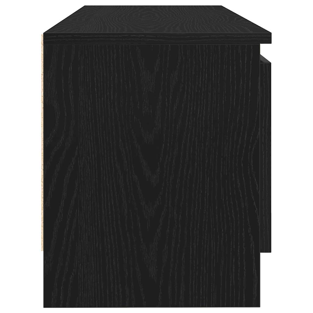 tv-bord 102x30x36 cm konstrueret træ sort egetræsfarve