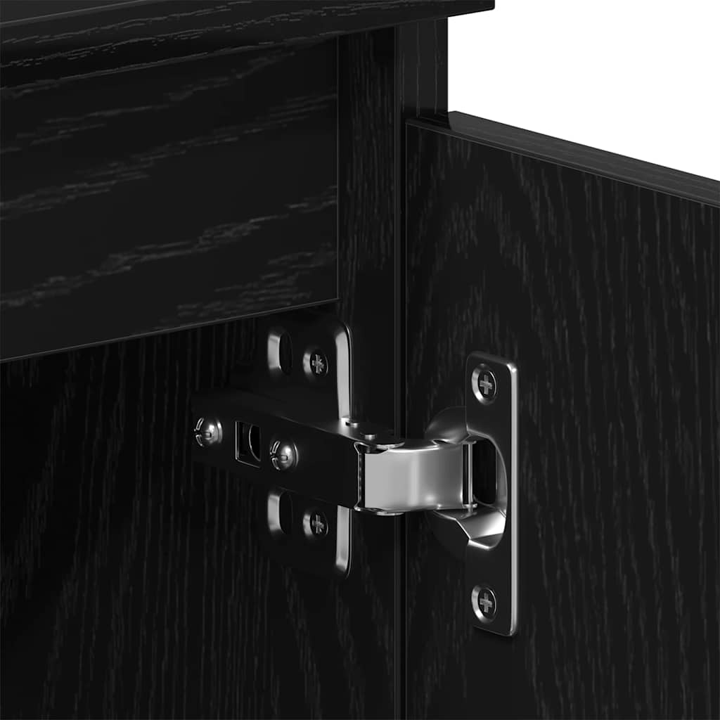 tv-bord 102x30x36 cm konstrueret træ sort egetræsfarve