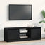 tv-bord 102x30x36 cm konstrueret træ sort egetræsfarve