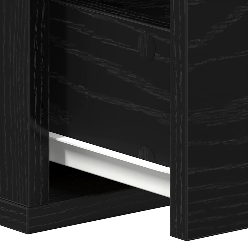 Vægskab Vægmonteret Sort eg 60 x 26 x 18,5 cm Konstrueret træ