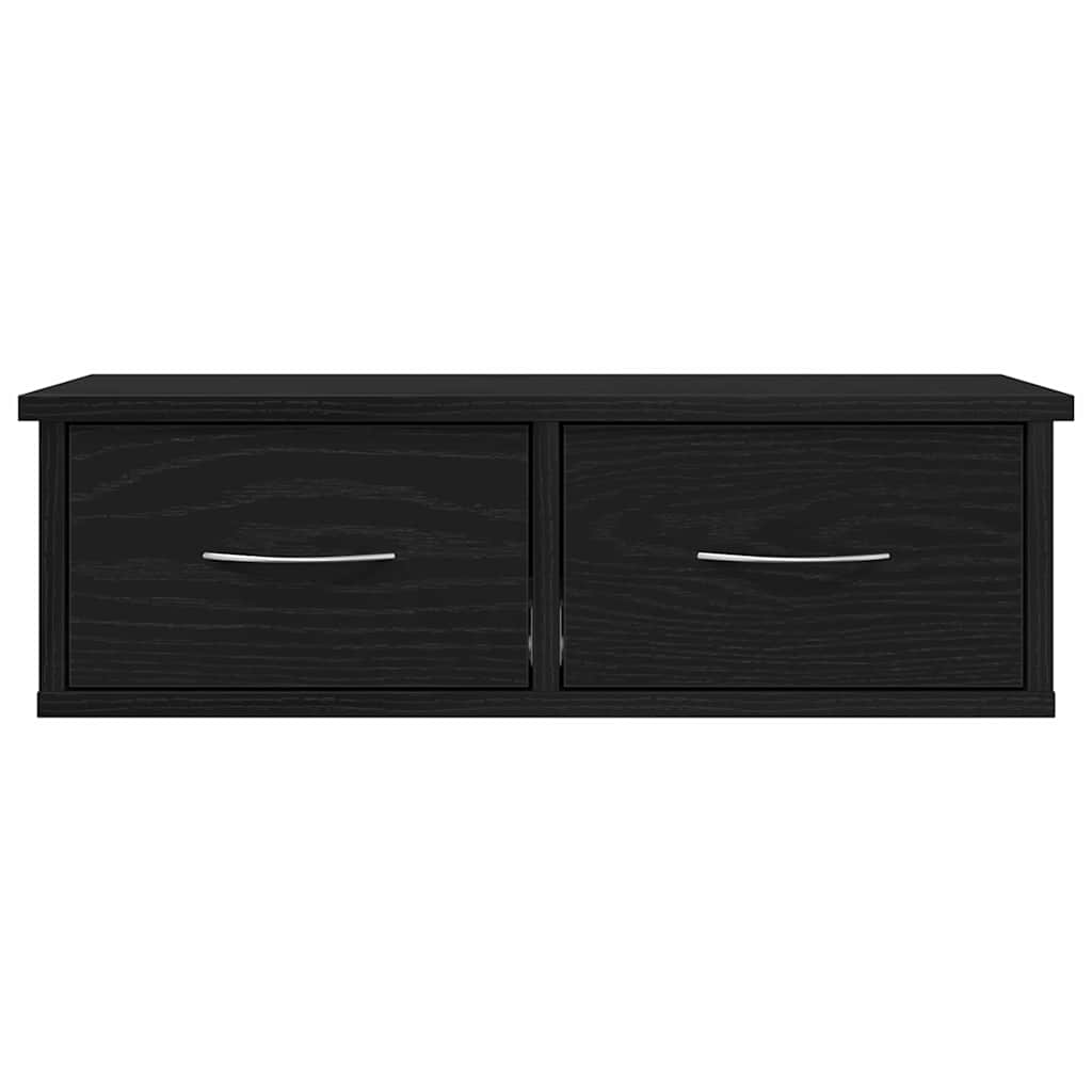 Vægskab Vægmonteret Sort eg 60 x 26 x 18,5 cm Konstrueret træ