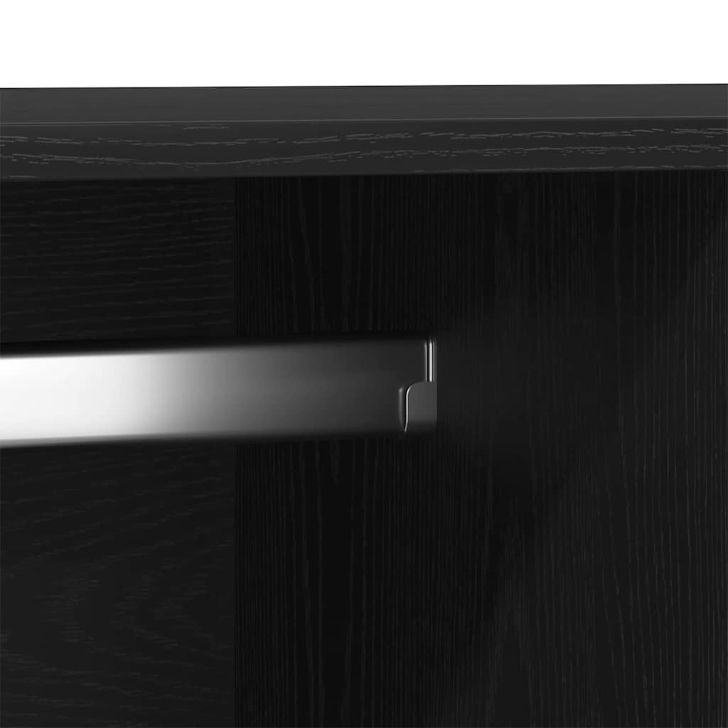 Garderobeskab Sort eg 80 x 52 x 180 cm Konstrueret træ