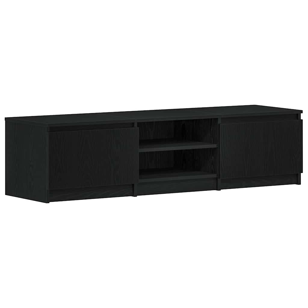 tv-bord 140x40x36 cm konstrueret træ sort egetræsfarve