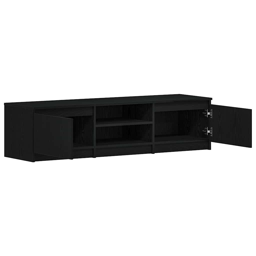 tv-bord 140x40x36 cm konstrueret træ sort egetræsfarve