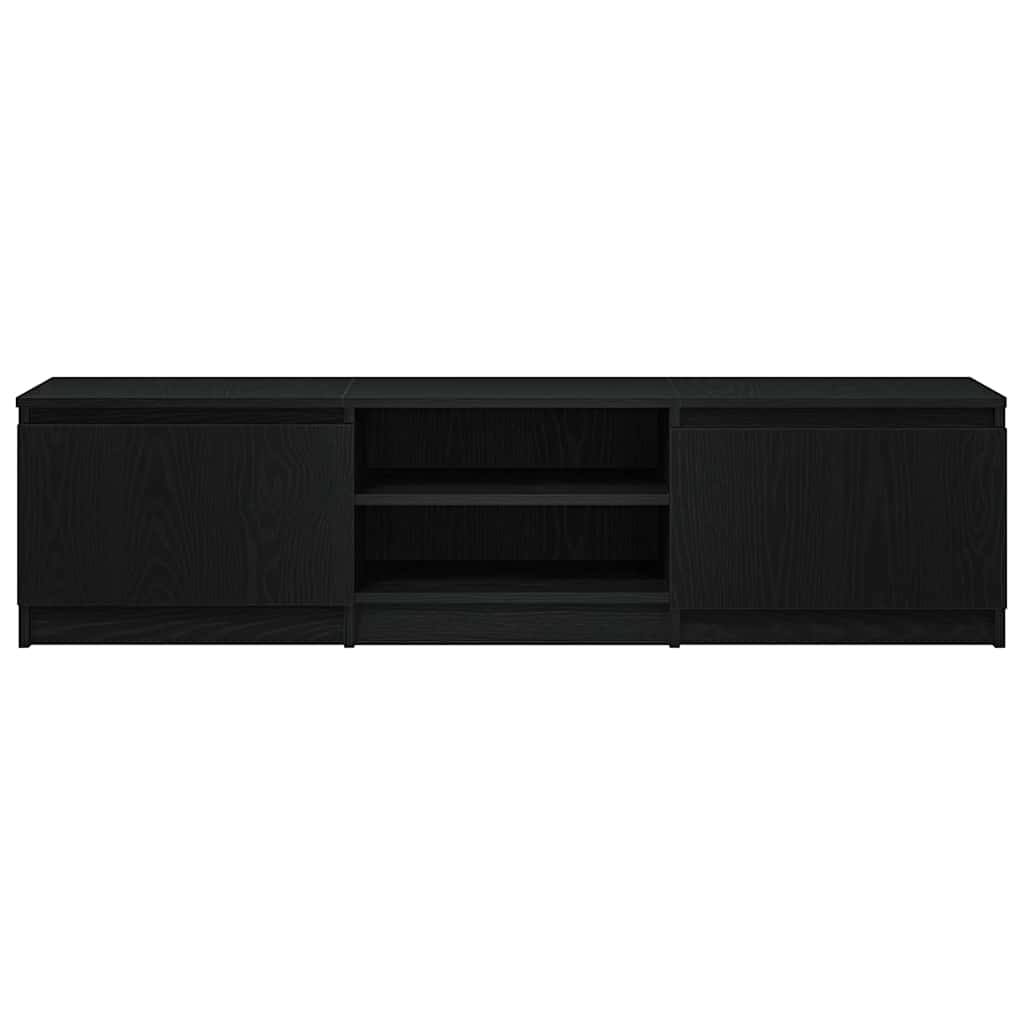 tv-bord 140x40x36 cm konstrueret træ sort egetræsfarve