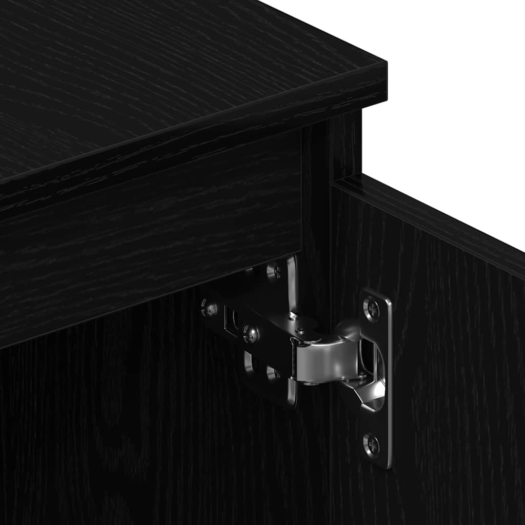 tv-bord 140x40x36 cm konstrueret træ sort egetræsfarve