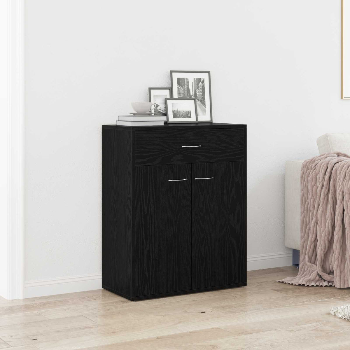 Sideboard Sort eg 60 x 30 x 75 cm Konstrueret træ