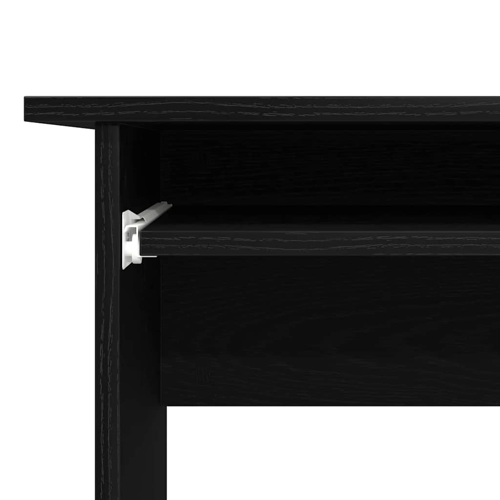 Hjørneskrivebord Sort eg 120 x 140 x 75 cm Konstrueret træ