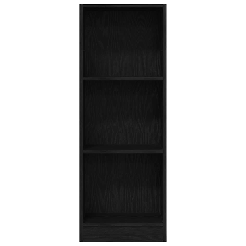 bogreol 40x24x109 cm konstrueret træ sort egetræsfarve