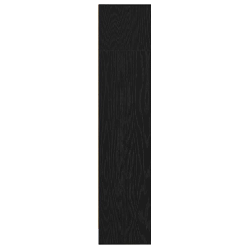 bogreol 40x24x109 cm konstrueret træ sort egetræsfarve