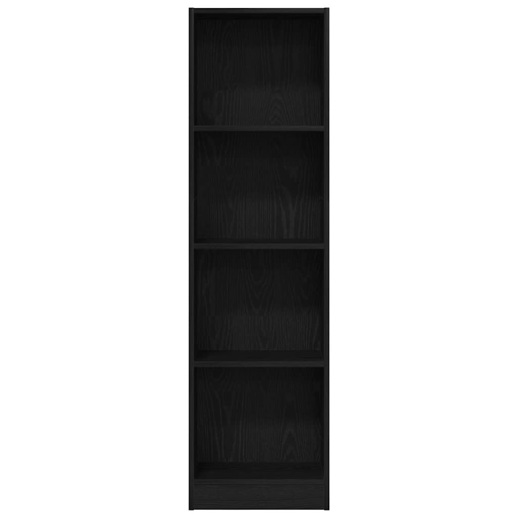 bogreol 40x24x143 cm konstrueret træ sort egetræsfarve