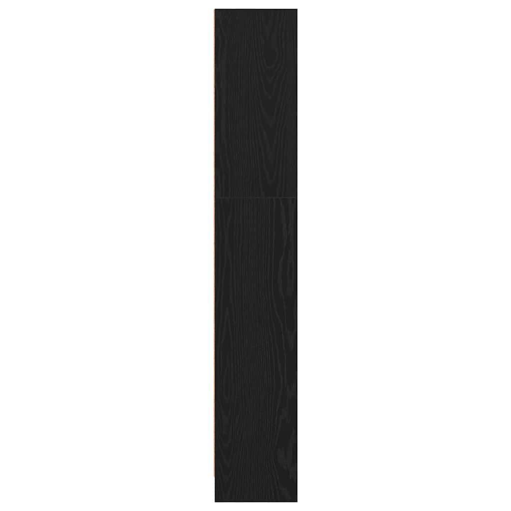 bogreol 40x24x143 cm konstrueret træ sort egetræsfarve