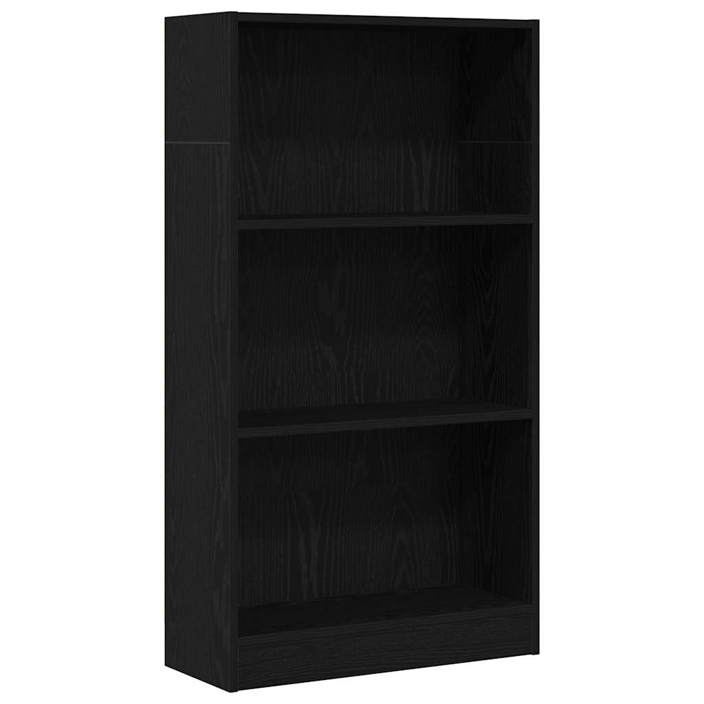 bogreol 60x24x109 cm konstrueret træ sort egetræsfarve