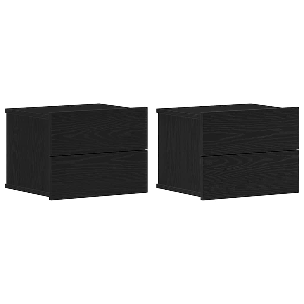 Natskab 2 stk. Sort eg 40 x 30 x 30 cm Konstrueret træ