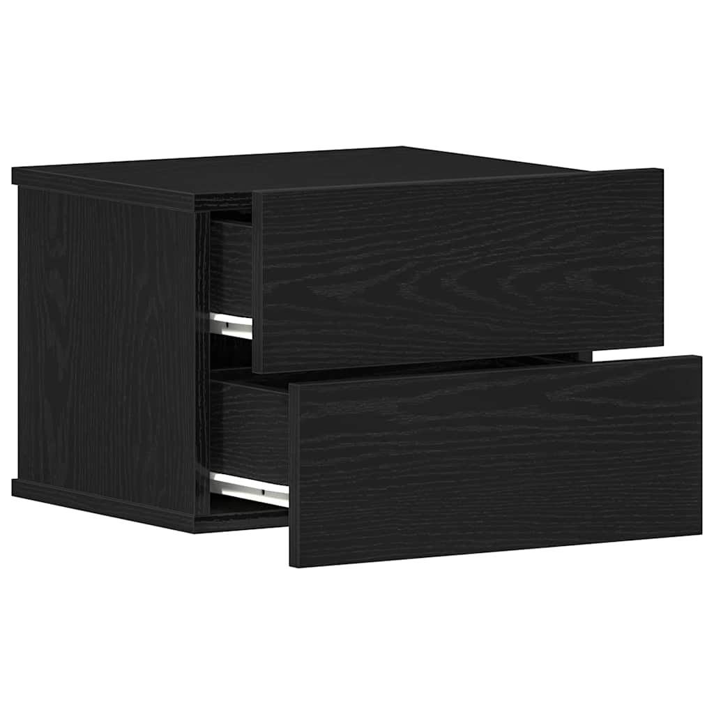 Natskab 2 stk. Sort eg 40 x 30 x 30 cm Konstrueret træ
