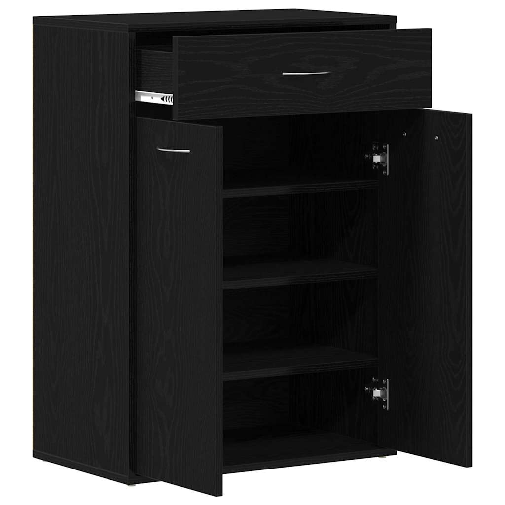 Skostativ 60 x 35 x 84 cm Konstrueret træ Sort eg