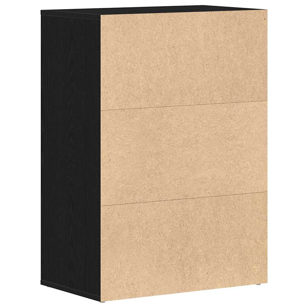 Skostativ 60 x 35 x 84 cm Konstrueret træ Sort eg