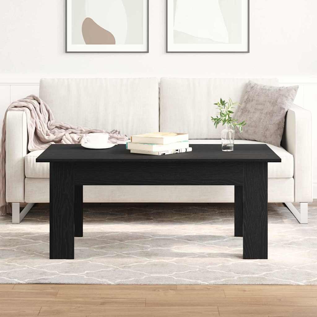 Sofabord Sort eg 100 x 60 x 42 cm Konstrueret træ