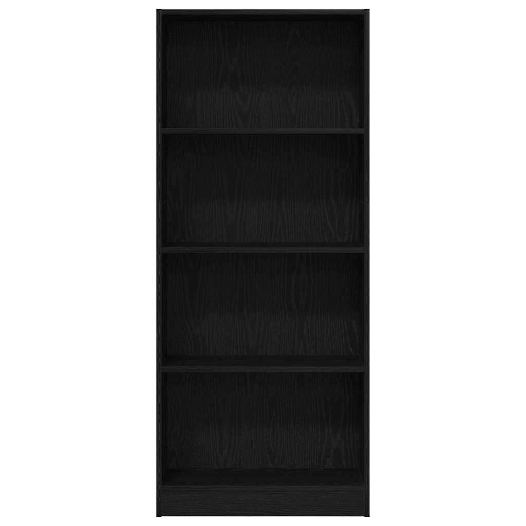 Bogreol 60 x 24 x 143 cm Konstrueret træ Sort eg